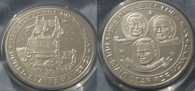 Mondlandung Silbermünze Apollo 11 Star Wars Trek Space NASA USA Sci-Fi Wissenschaft