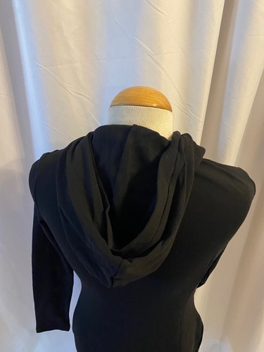 Clocolor small long sleeve hooded black dress - Picture 6 of 11