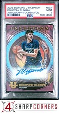 2022 BOWMAN U INCEPTION AUTO FUCHSIA FOIL DONOVAN CLINGAN RC #/75 POP 2 PSA 9