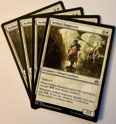 Aether Inspector (3) Aether Revolt (AER) (x4) PLAYSET Magic the Gathering NM/LP