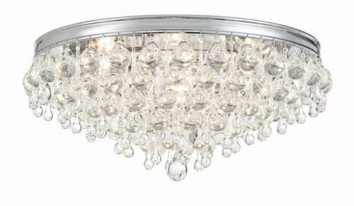 Crystorama Lighting Group 138 Calypso 6 Light 20"W Flush Mount - Chrome - Picture 1 of 12