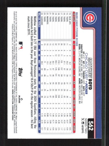 Matthew Boyd 2025 Topps Montgomery Club Foil #562 - Picture 2 of 3