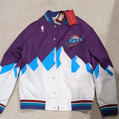 Mitchell & Ness Utah Jazz NBA Snap-Front Jacket Purple/White/Blue