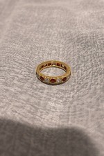9ct golden garnet ring