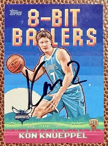 Kon Knueppel Charlotte Hornets 2025-26 Topps 8-Bit Ballers Signed Auto Card IP