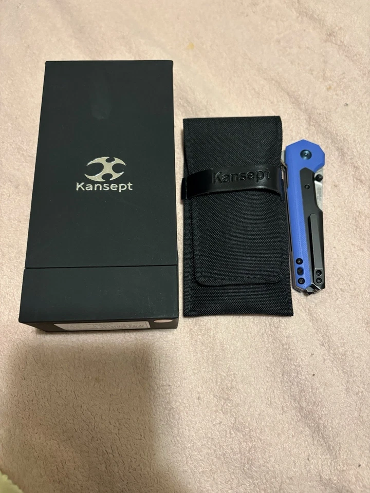 KANSEPT K2009A6 EDC TAC AZUL G-10/NEGRO TITANIO BOTÓN BLOQUEO 3.1′′ CPM S35VN Foto 3 de 4