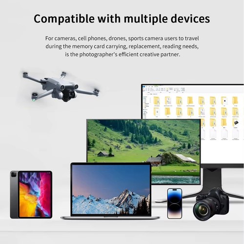 DK10pro Lecteur de Carte Haute Vitesse USB 3.1 Type-C /TF/SIM Étui de Transport Carte 8936 - Photo 9/10