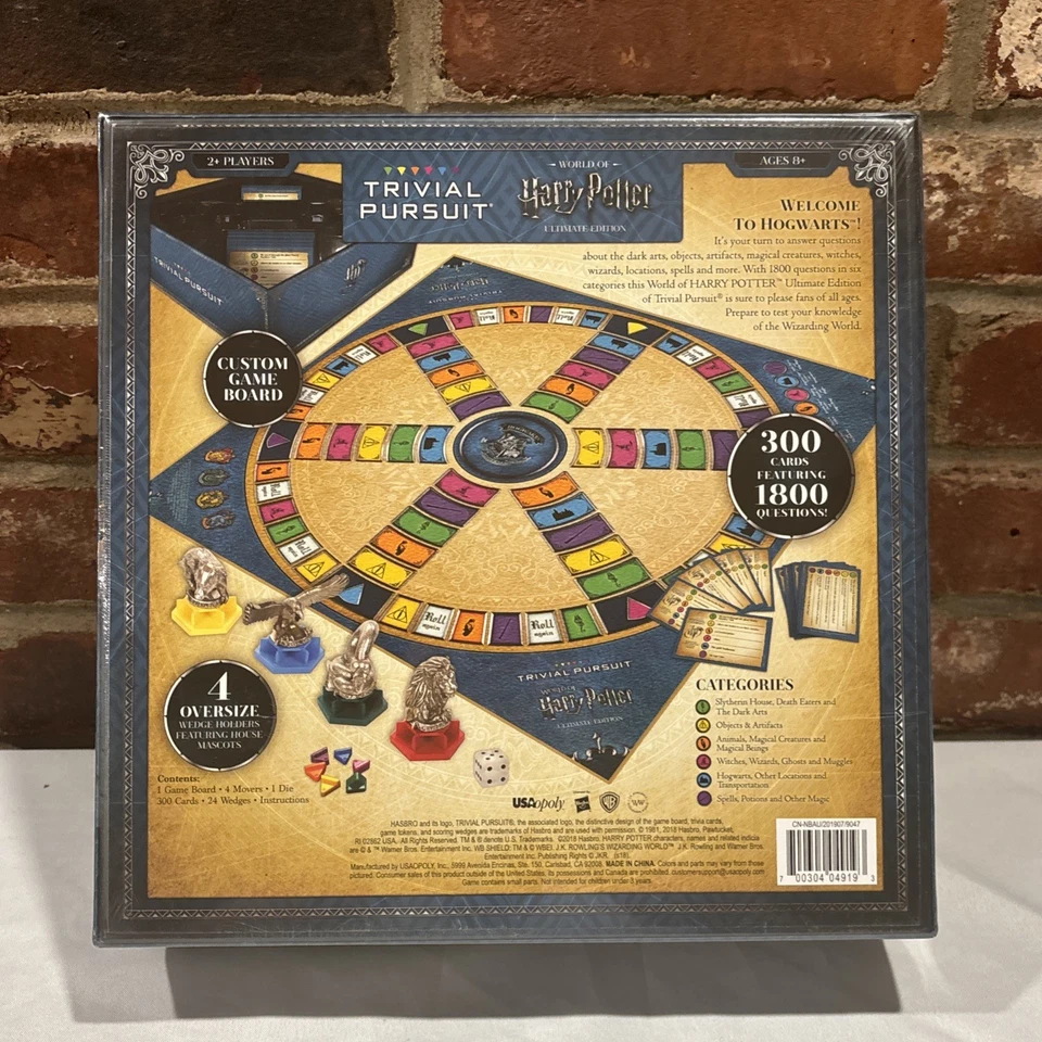 Juego de mesa Trivial Pursuit Harry Potter 2018 Ultimate Edition sellado de fábrica Foto 2 de 4