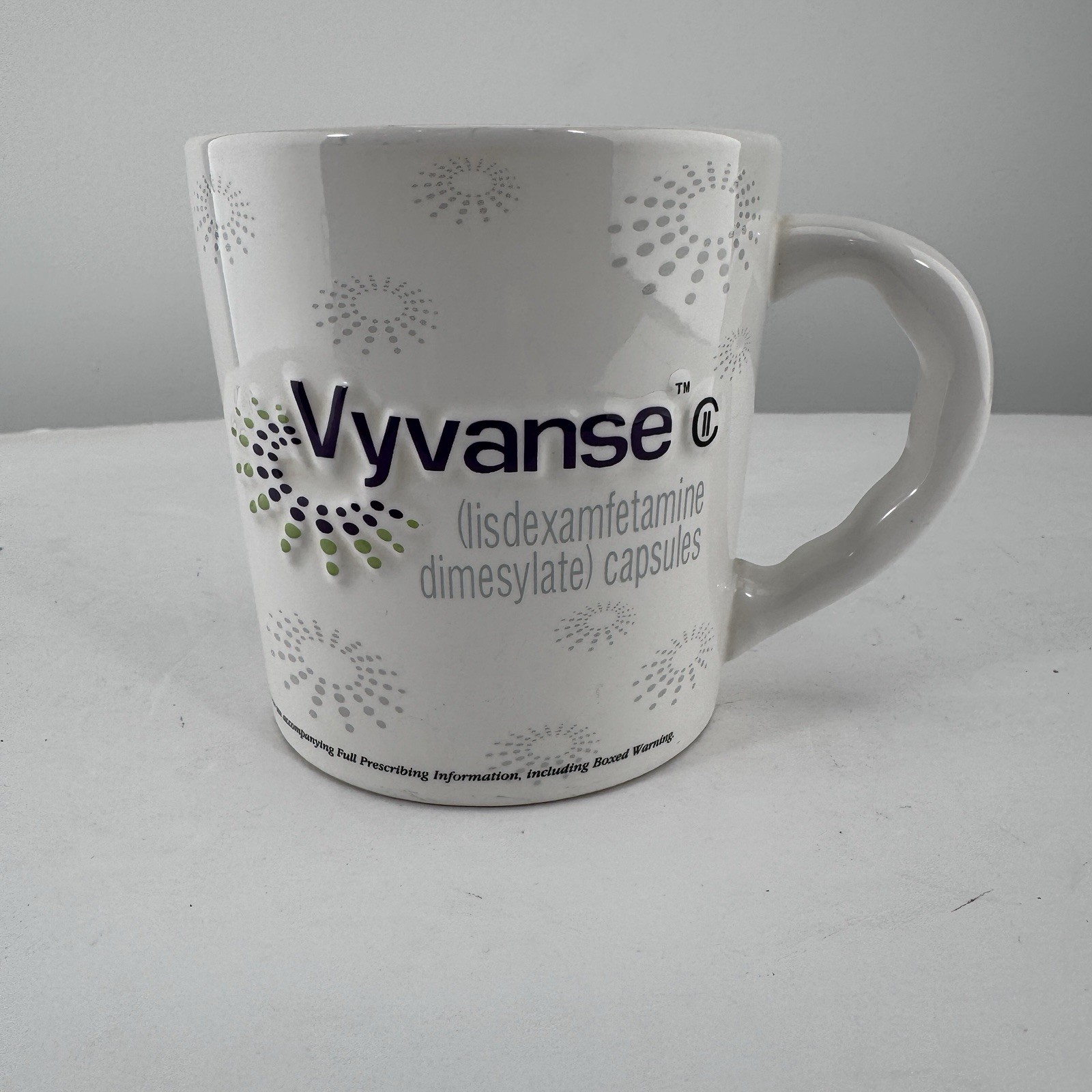 Rare Vyvanse Pharmaceutical Mug Collectable Ceramic Cup 3D 2007