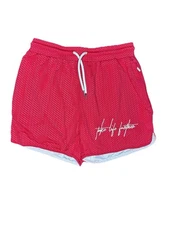 TLF Take Life Further GTS Mesh Gym Shorts Mens/Unisex Size Large Coral Red 