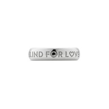 New Gucci Silver Blind For Love Ring 5MM YBC843576001015