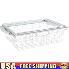 Sliding Wire Basket Closet Organizer Configurations Metal Storage Solution New