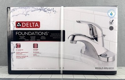 Delta Foundations Single Handle Centerset Bathroom Faucet Chrome B510LF-PPU-ECO
