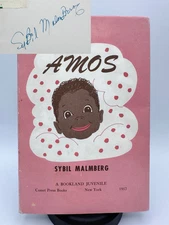 AMOS 1957 Sybil Malmberg Signed Children’s Book Black Americana HC DJ