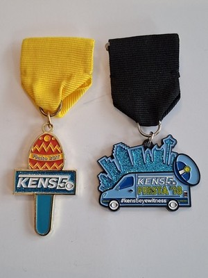 KENS 5 Fiesta Medal Lot (2)   2017 & 2018 Set of two Pins