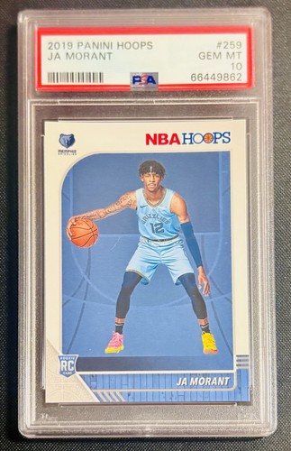 2019 JA MORANT PANINI HOOPS #259 ROOKIE CARD PSA 10 GEM MINT