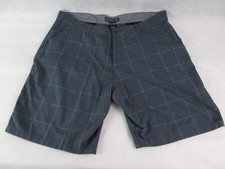 ONEILL O'NEILL A1028016US MENS PLAID FLAT FRONT WALKSHORTS BLUE 40 EUC