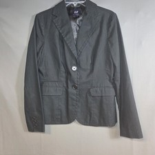 GAP Cotton Blazer Womens 10 Black Lined Careerwear Business Professional