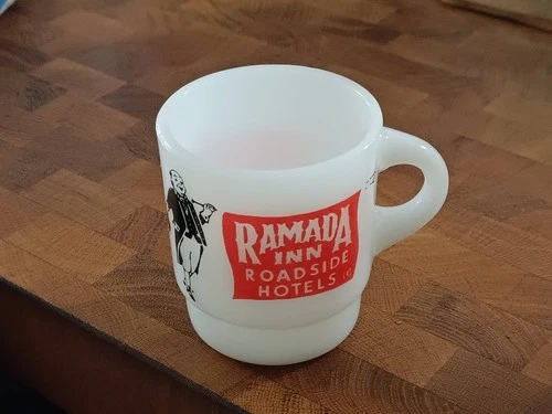 Fire-King “ Ramada Inn Roadside Hotels ” Vintage Mug