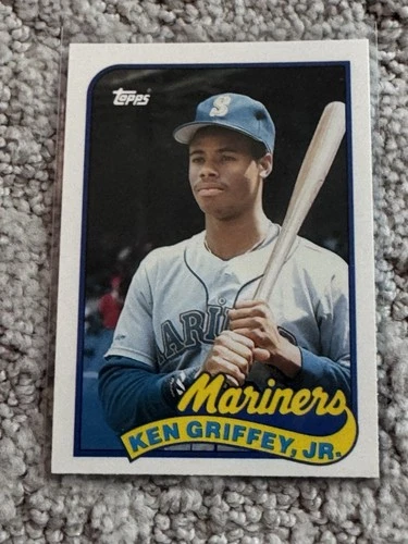 1989 TOPPS TRADED RAW BASEBALL CARD ROOKIE KEN GRIFFEY JR HOF SEATTLE MARINERS