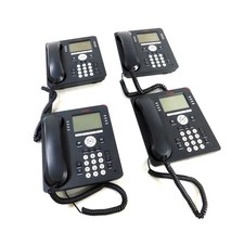  Lot Of 4 Avaya 9608 IP Business Telephones 8-Lines  4 Softkeys w/ 4 Handsets