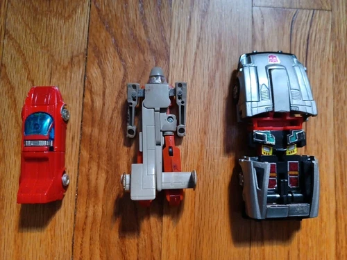 Lot of  (3) Vintage 1980s Gobots & G1 Transformers Vehicles Figures Parts