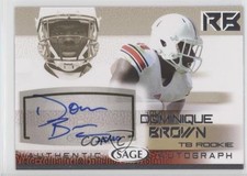 2015 Sage Auto Silver 25/30 Dominique Brown #A6 Auto 0af
