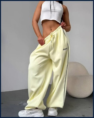 Women Fashion Retro American Pant Autumn Spring New In Wide Leg Stripe Trousers
