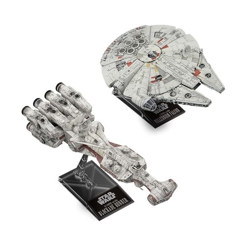 Bandai Model Kit Blockade Runner (1/1000 Scale) & Millennium Falcon (1/350 NM