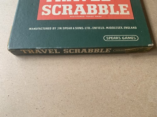Vintage Travel Scrabble Board Game 1958 Edition Spears Games - 100% Complete Set - Picture 10 of 17