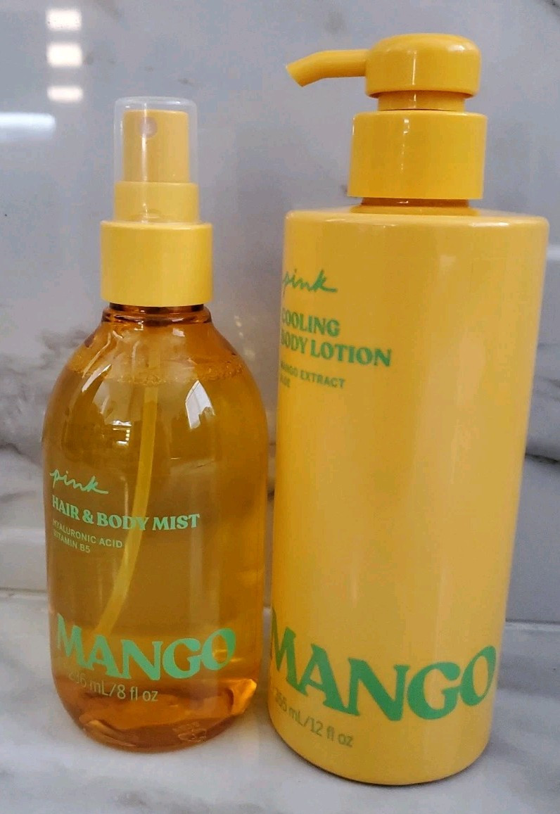 2 Pcs Set Victoria's Secret Pink MANGO Hair & Body Fragrance Mist