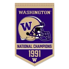 Washington Huskies Football National Champions Banner Flag