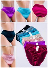 Lot 6 PRETTY SATIN BIKINIS Style PANTIES Womens Underwear 3122X PLus Size 2XL