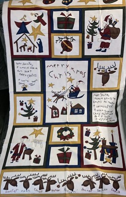 Dear Santa by Sandy Gervais for Moda Cotton Fabric Panel 23'' x 43''