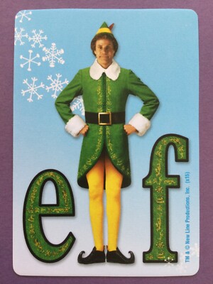 ELF Buddy Hobbs the Oversize Elf in Full Uniform Will Ferrell Movie Playing Card