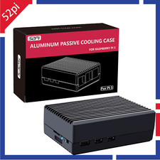 Aluminum Passive Cooling Case Black Enlosure Shell for Raspberry Pi 5
