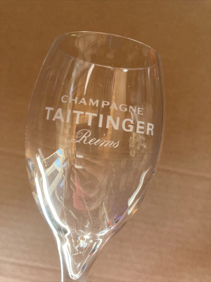 VERRE FLUTE CHAMPAGNE TAITTINGER LEHMANS OPALE REIMS FRANCE (lot de six) - Photo 2/4