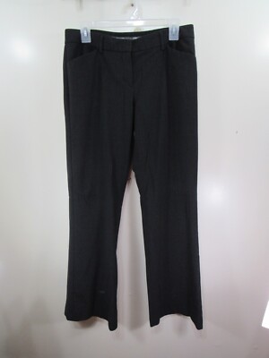 express design studio dress pants Size 6 R Black Hooks Zipper Pockets #06747679 Womens Pants Is Light in the MOTHER OF BRIDE DRESS Color:Green/Silver