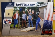 Cornhole Set 2'x3' Solid Wood Cornhole Set w/ 8 Bean Bags
