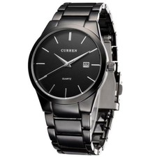 CURREN Men Fashion Military Stainless Steel Analog Date Sport Quartz Wrist Watch