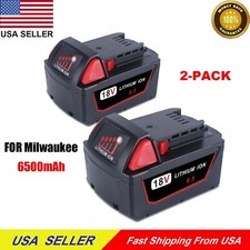 2 PACK FOR 18V Milwaukee 48-11-1850 6.5 AH Batteries M18 XC18 48-11-1852 BATTERY