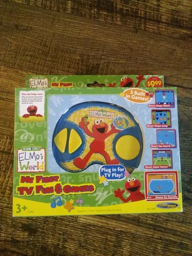ELMO'S WORLD First Tv Video Games Play TV Game TECHNO SOURCE 2005 New In Box