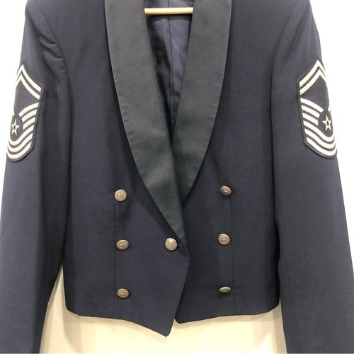 VTG USAF 80s Formal Mess Dress Military Jacket Chief Master Sergeant Rank Sz 36 - Picture 3 of 16