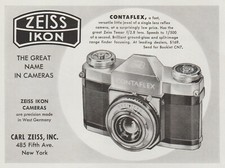 1956 Zeiss Ikon Contaflex Camera - "Great Name In Cameras" - Print Ad Photo Art