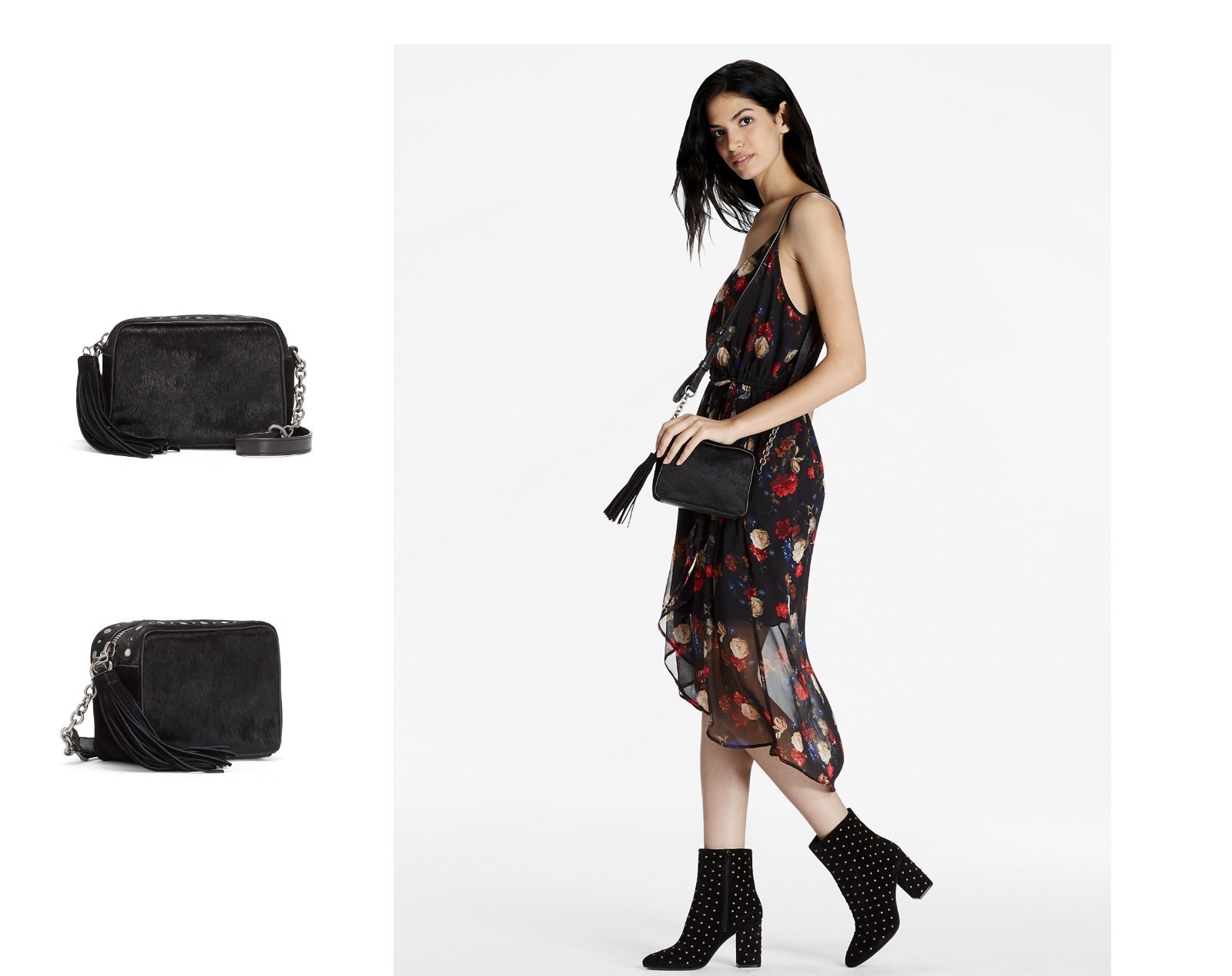 Borsa a tracolla Lucky Brand Anna Pony capelli pelle borsa a tracolla