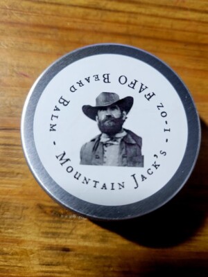 Mountain Jack's FAFO Beard Balm SALVE 1 oz Metal Reuseable Tin White Sage Yarrow