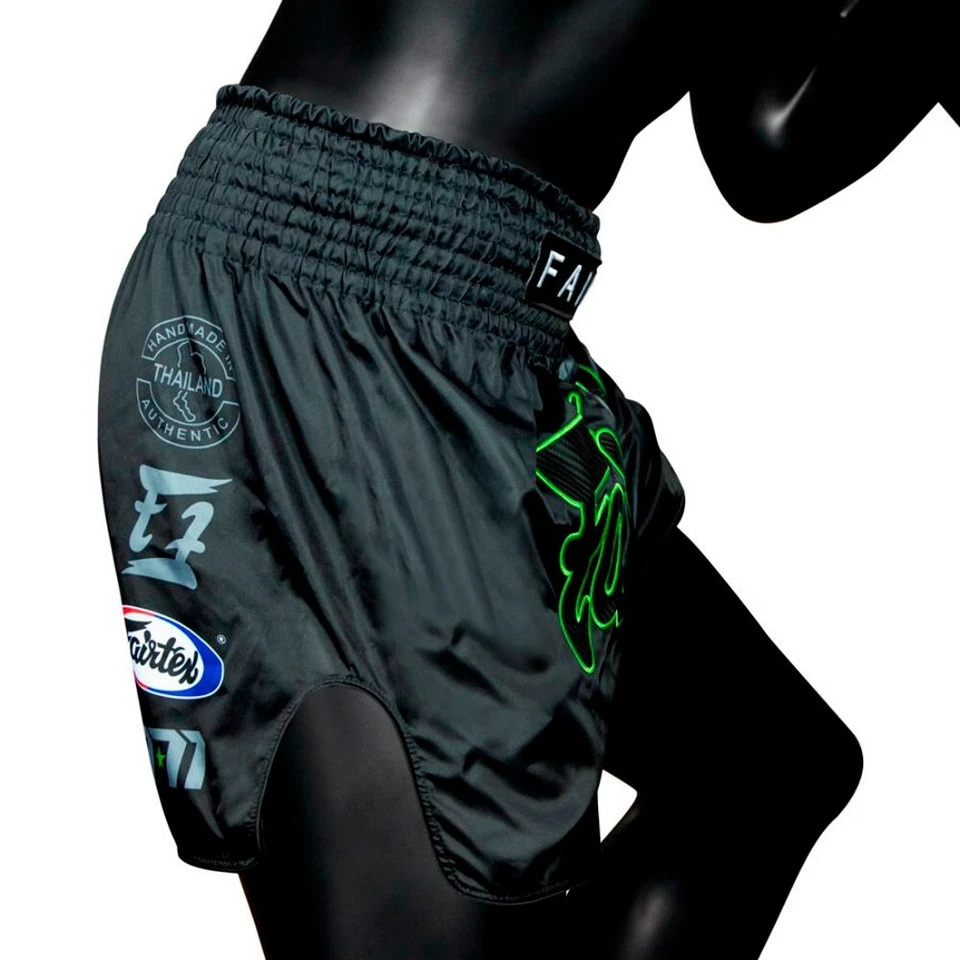 Fairtex Muay Thai Boxing Shorts BS1924 Racer Black Kickboxing MMA Ships From USA - Image 4 of 4