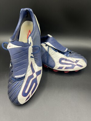 Umbro SX Valor NRW Soccer Cleats Men's 12 Michelin Leather Blue White Wishbone