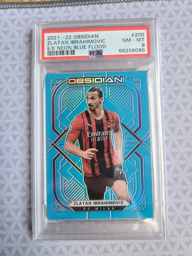 Zlatan Ibrahimovic [Electric Etch Neon Blue Flood] #200 2021 Panini Obsidian card