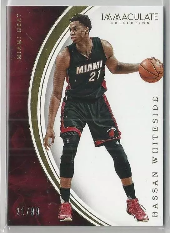 2015 16 IMMACULATE BASE CARD HASSAN WHITESIDE 21 99 30 JERSEY